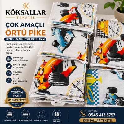 Tek Kişilik Çok Amaçlı Pike 155x220cm